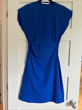 5 for $25 // Zara royal blue linen dress medium